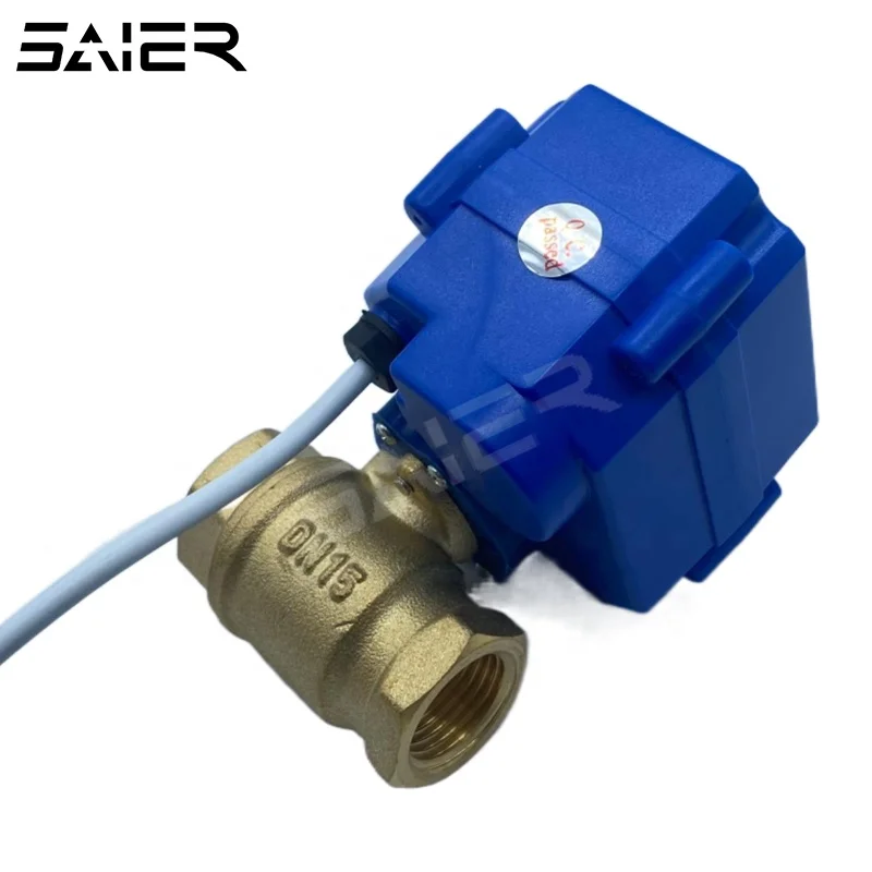 IP65 One Way Valve Control Electric Water Valve 24v dc Brass Female Threads 1/2 Inch 2 Way Motorized Ball Valve