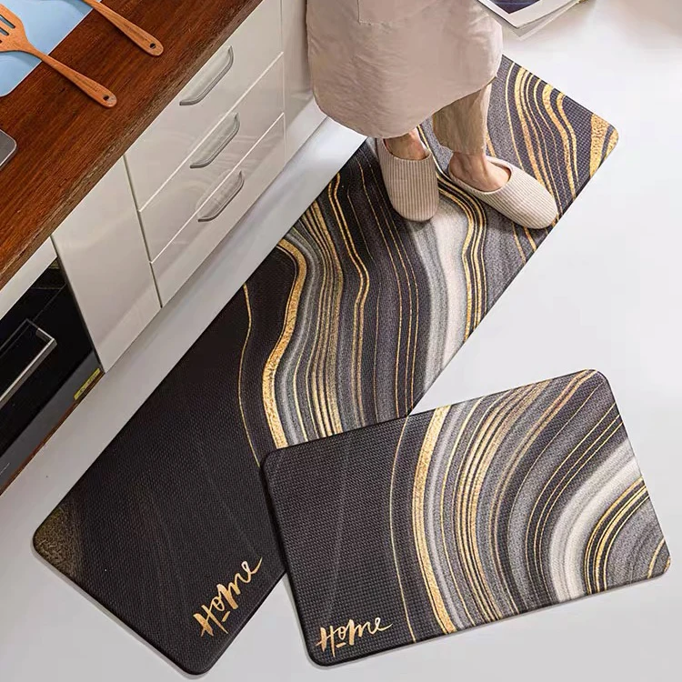 Black And White Checkered Rug Leather Doormat Washable Porch Kitchen Area Rugs Mat