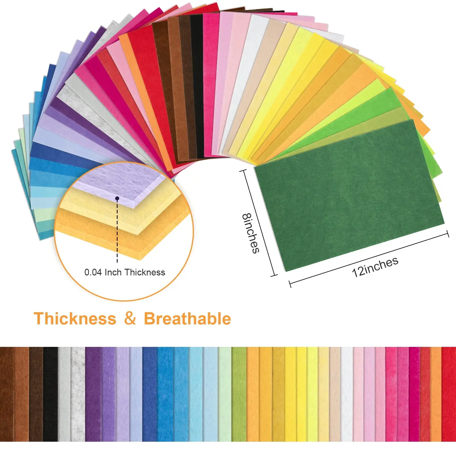 MINGYU Eco-friendly polyester felt fabric for different thickness 1mm 2mm 3mm 4mm 5mm wool felt sheet in 15*15 20*30cm size