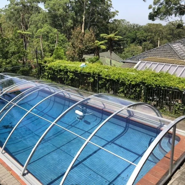 Polycarbonate Swimming Pool Covers Retractable Above Ground Telescopic Pool Enclosures