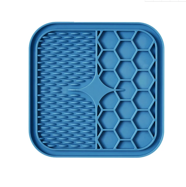 Custom pet slow eating feeding mat pet silicone anti slip mat nonslip mat tile for pet