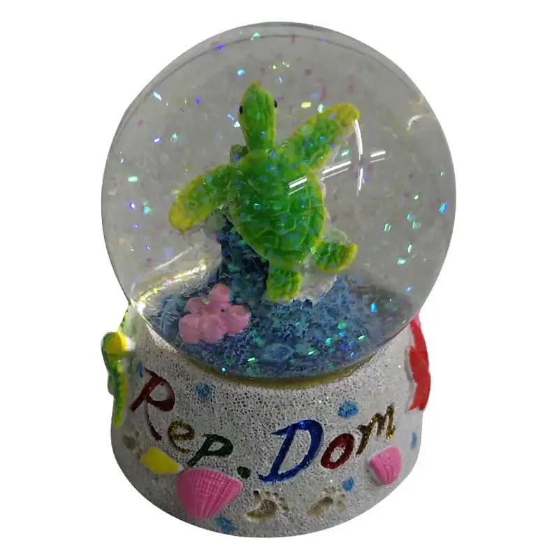 Factory Wholesale Polyresin Tourist Souvenirs Ocean Beach Marine Souvenir Crafts Resin Halloween Water Globes