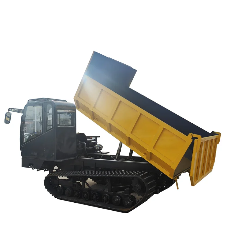 Mini crawler dumper trucks rubber track 8 tons crawler transporter dumper for sale