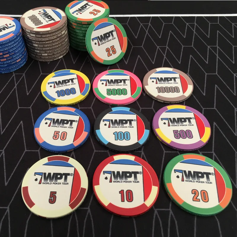 Dropshipping EPT Ceramic Texas Poker Chips Professional Casino European Poker Chips Set