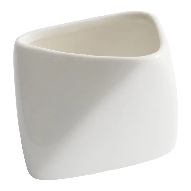 INS Creative Restaurant Tableware-Three-dimensional Folded Corner Ceramic Bowl Potato Chips Fruit Soup Soy Sauce Gravy Boats