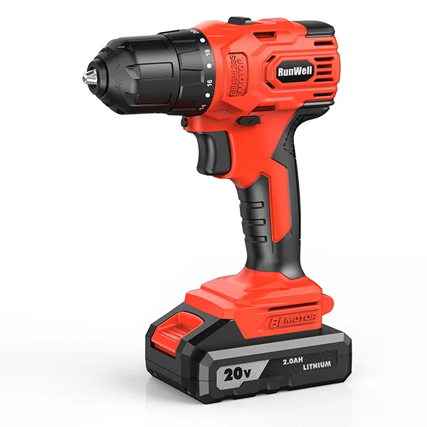 20V 2.0A  lithium battery double speed 40N.m  Impactl Cordless Drill  brushless