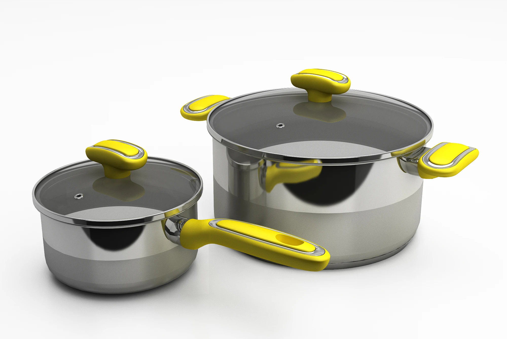 4 PCS Cookware set Cooking Pot Stainless Steel 304 Casserole Saucepan With Lid casserole