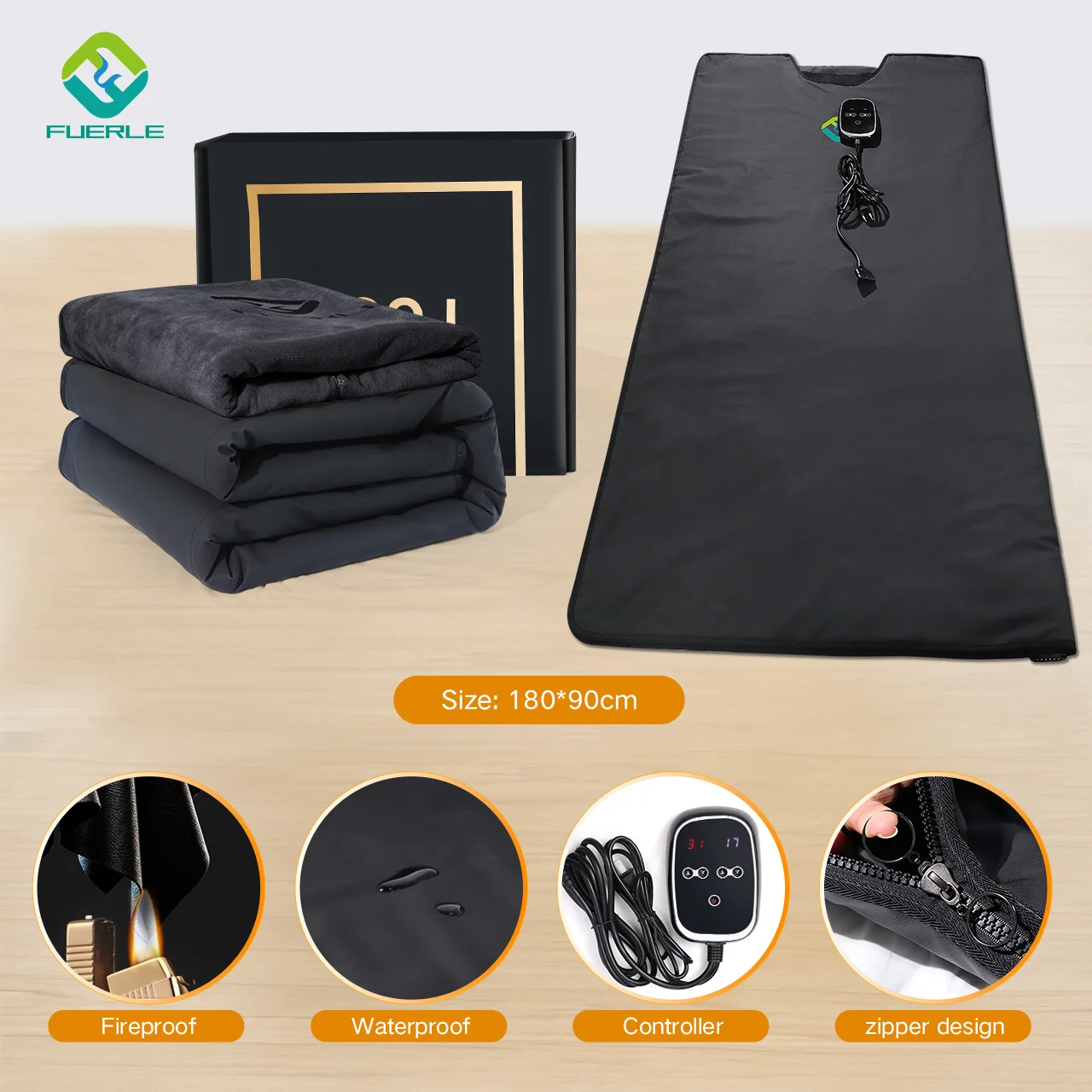Customizable hottest infrarouge sauna blanket therapy zip up infrared sauna blanket for home spa body relax