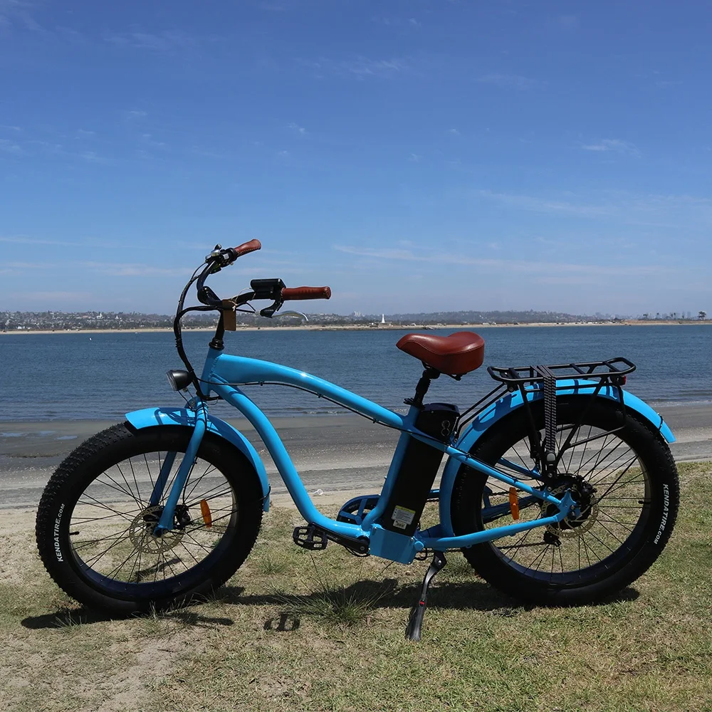 Long range electric bicycle 48V 500W/750W Beach cruiser Fat Tire electric road bike 1000w bafang electric mountain bike