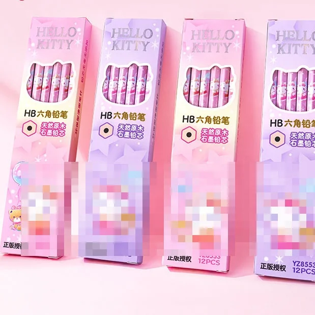 Cartoon Cute Stationery Melody Girls Pencil Sets 12pcs Writing Pen for Kids HB Pencil Test