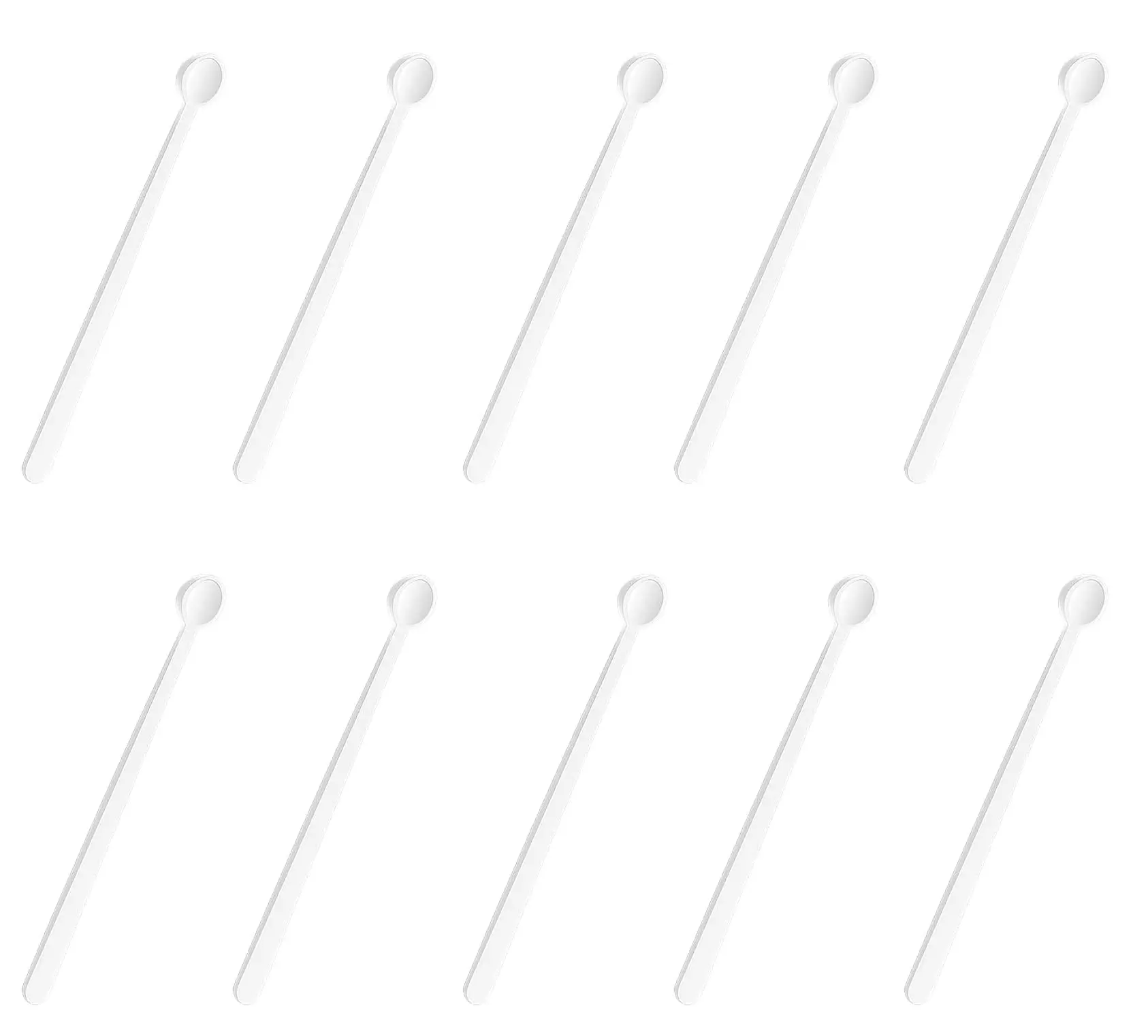 1/32 Teaspoon 0.15 mL Mini Measuring Spoons Micro Scoops for Jars Little Tiny Plastic Scoop for Cosmetics Medicines Spice