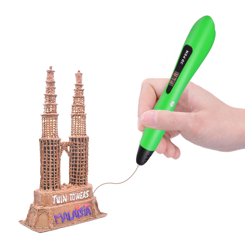 Intelligent Safe Vp02 Modle Best 3d Pen Pla Professional Kit for Adults Digital Printer 3d Stereo Printing OLED Screen ROHS