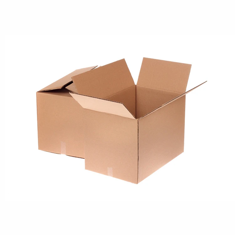 Single Wall Corrugated Kraft Shipping Boxes With Black Custom Logo