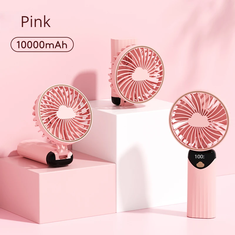 Gift customization  digital display  Portable Rechargeable Mini Handheld Fan Table  Lash Fan Hand Held For Eyelash Extension