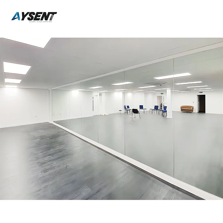 Wholesale silver mirror aluminum mirror glass 1.8mm-6mm with various thicknesses available for fitness centers and dance halls