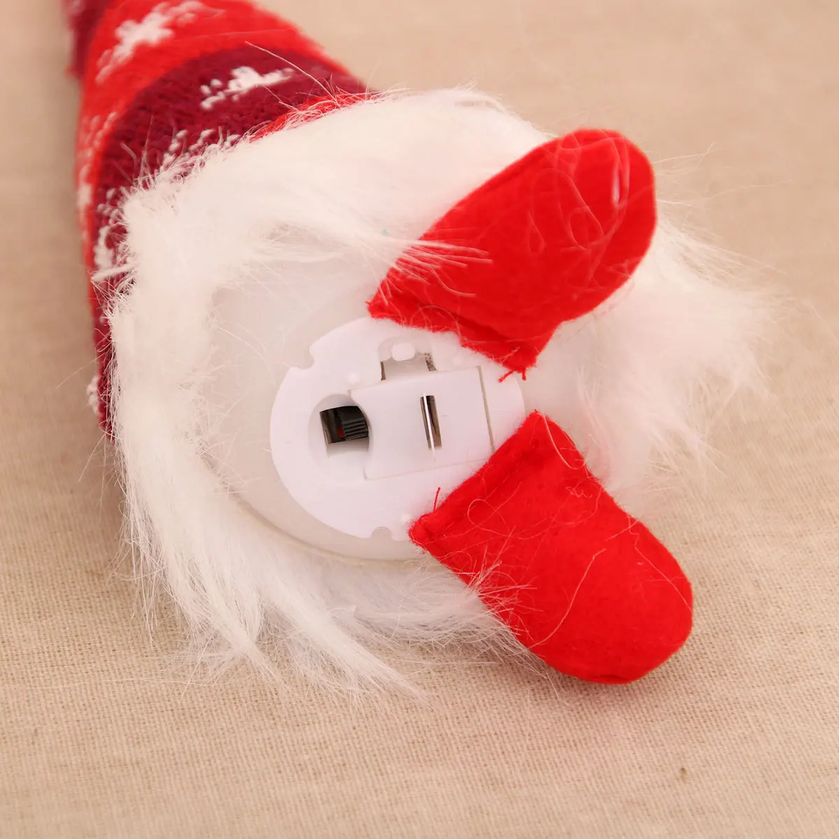 2024 Christmas Long Legs Gnome Decorations with Lights Handmade Xmas Standing Doll Ornaments Scandinavian Santa Winter Party