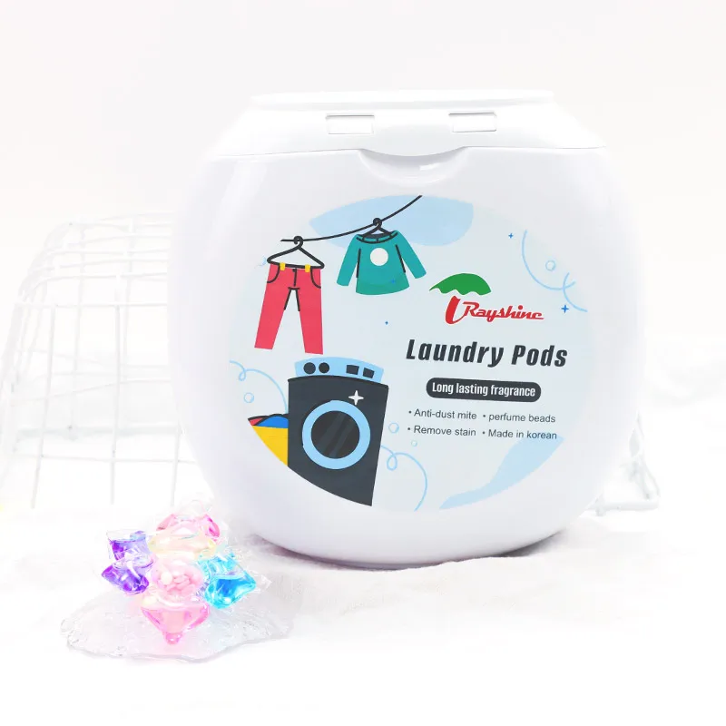 Beautiful 5 in 1 Laundry Pods Bitter Pod Child Safe  Fragrance Booster Beads Custom Private Brand Label 100 Pcs/box