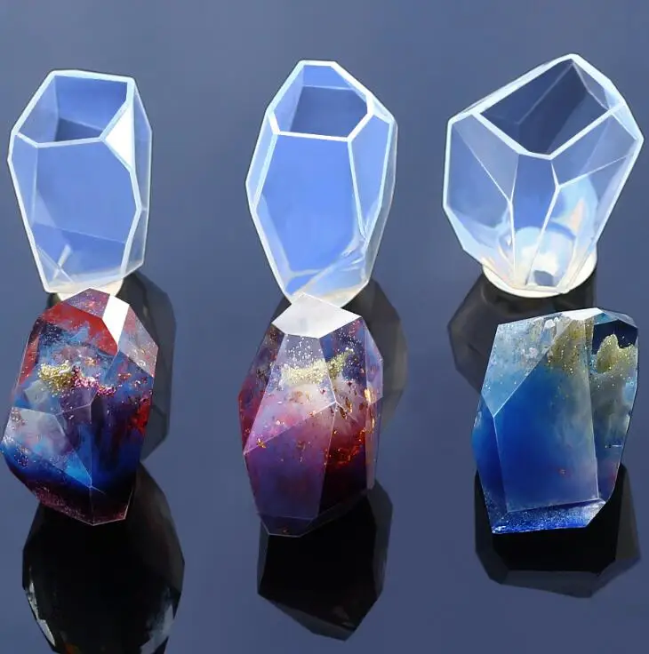 Homesun HY Large Multi-Faceted Gem Stone Resin Epoxy Mold for Jewelry