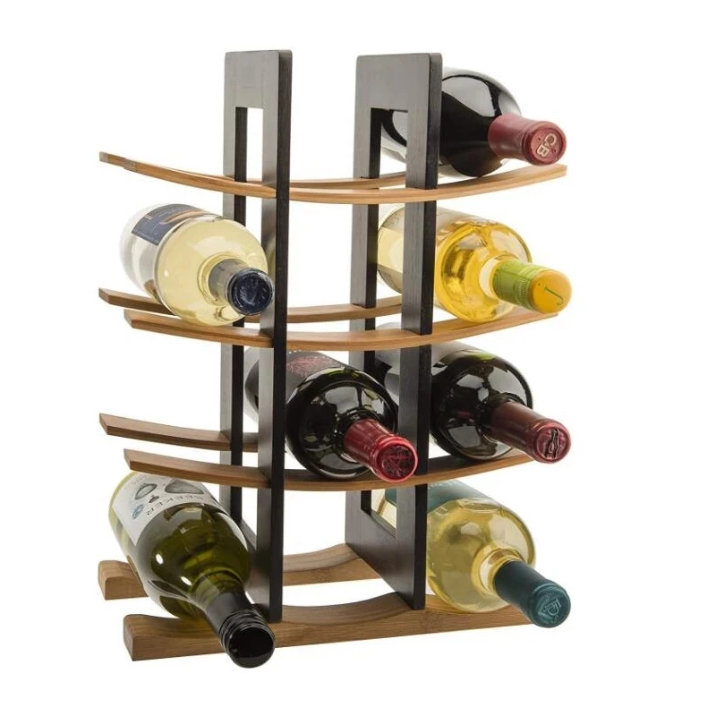 Wooden Bamboo Decoration Bar Kitchen Dining Storage Wine Rack Home Decor Countertop