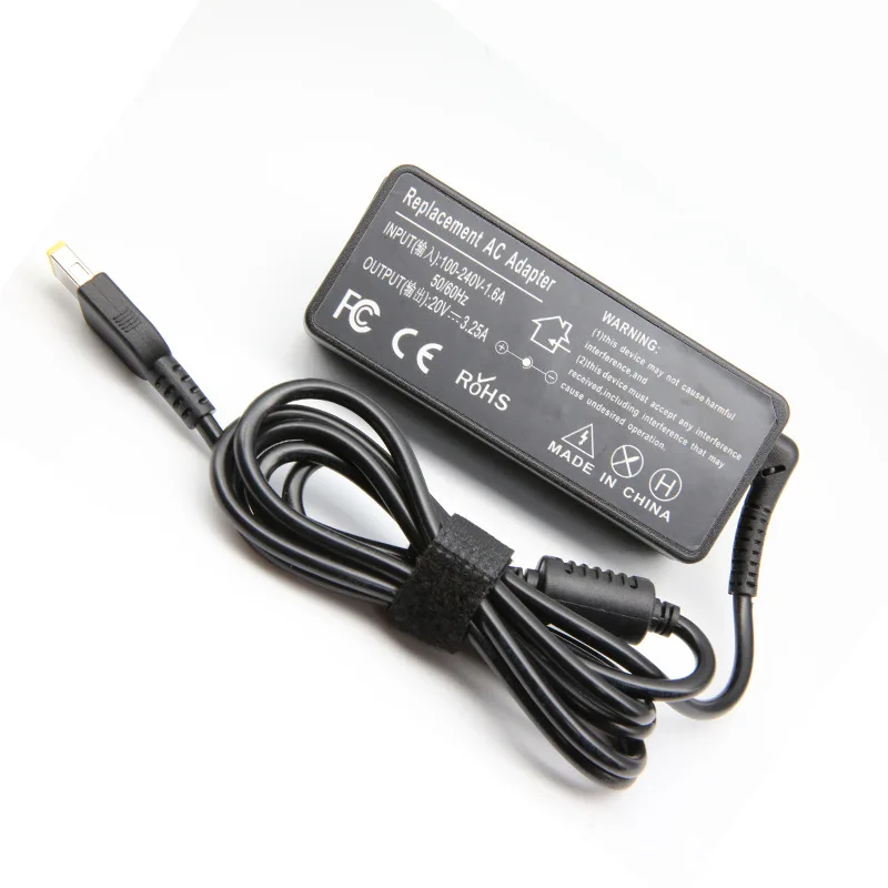 HK-HHT Custom 65W  Laptop Adaptor Charger Factory 20V 3.25A USB Pin AC DC Laptop Adapter For lenovo