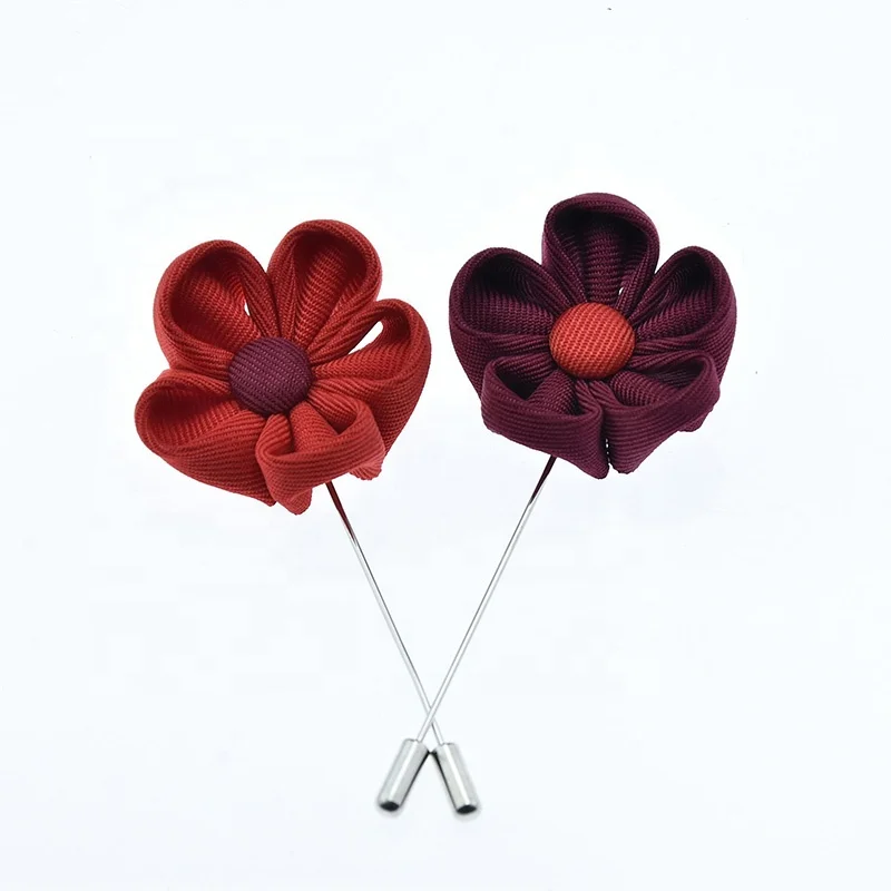 HAIBEI YM077  Classic suit shirt long brooch handmade flowers brooches