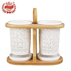 Лидер продаж, держатели для кухонных принадлежностей высокого качества, керамические палочки с вырезами, держатель для ложек