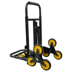 Uni-Silent 330 LB Stair Climbing Hand Dolly Portable Foldable Stair Climber Hand Truck Storage Cart Warehouse Use FHT150-6S