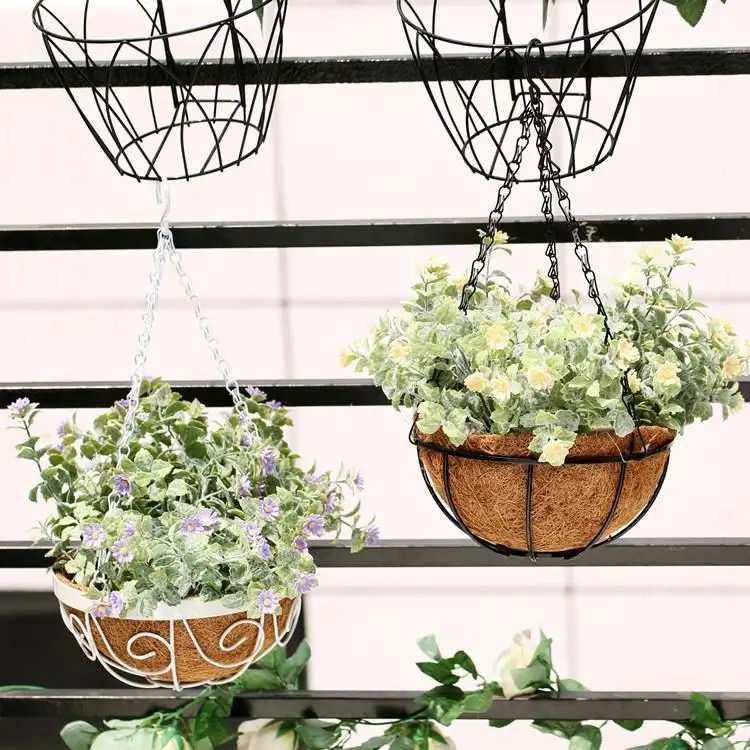 
Wrought Iron garden hanging basket planter 