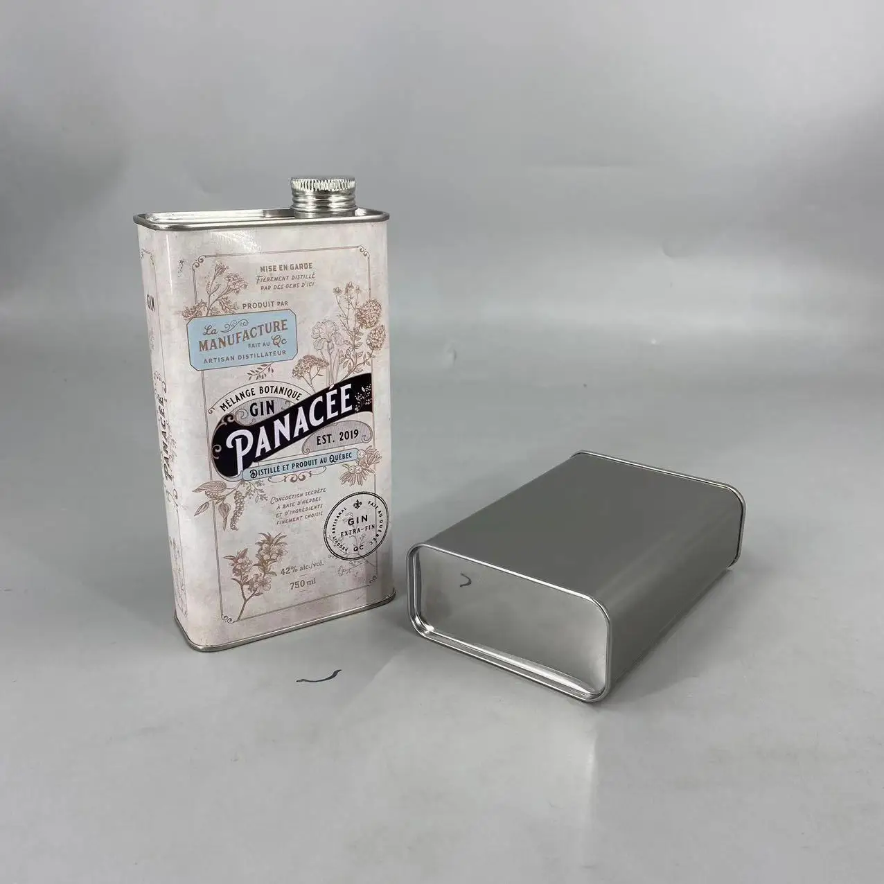 750Ml 1Liter Stainless Steel Empty Square Cooking Edible Oil Alcohol Whisky Toiletries Metal Container Olive Oil Tin Can