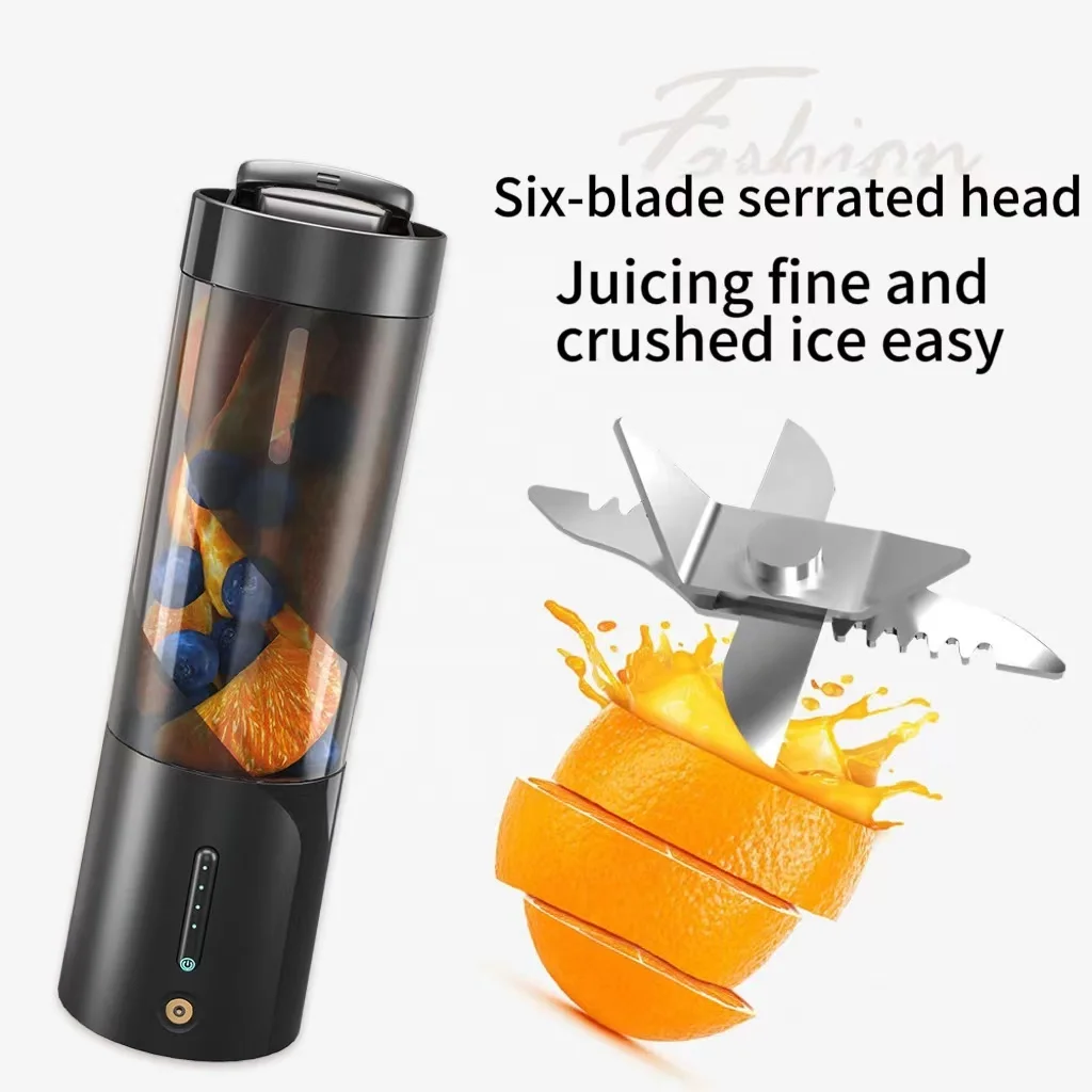 Professional Waterproof Portable Blender Shakes and Smoothies 16 Oz  Type-C Rechargeable Personal  Mini Blender