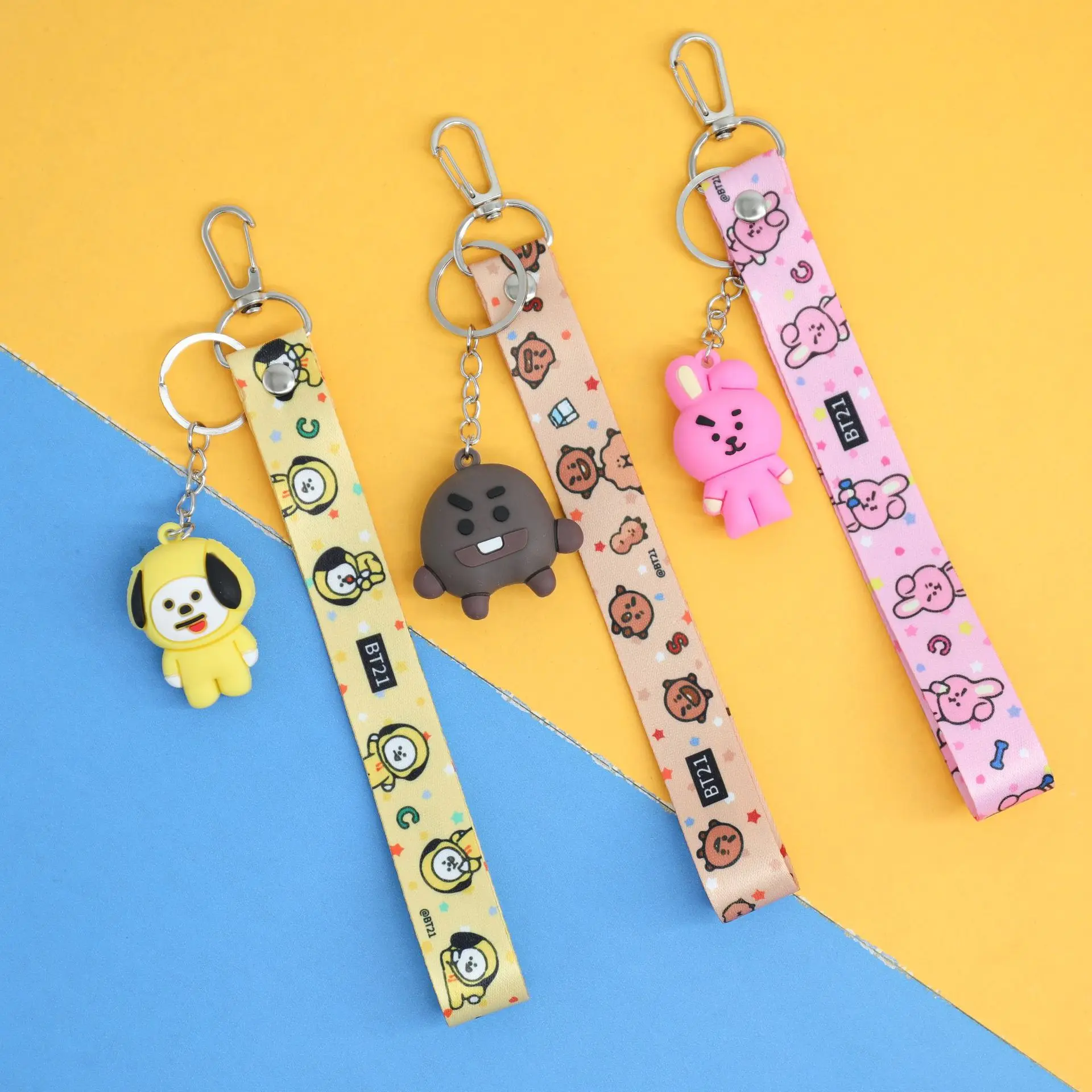 New Korean bt21 bulletproof youth group cartoon doll key chain bag pendant BTS