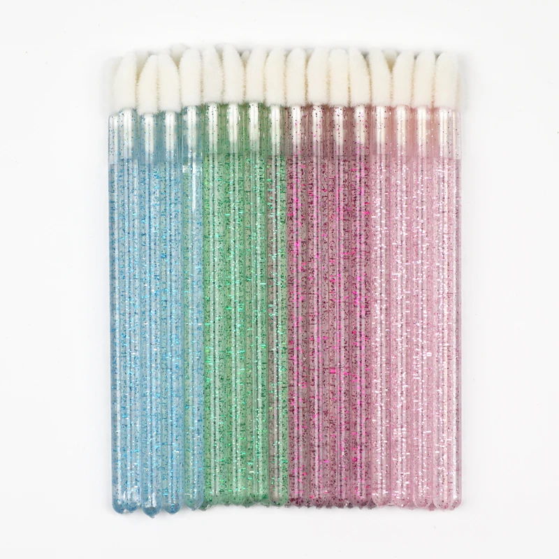Lint Free Gloss Applicator Stick Wands Glitter Wholesale Disposable Nylon Lip Brush
