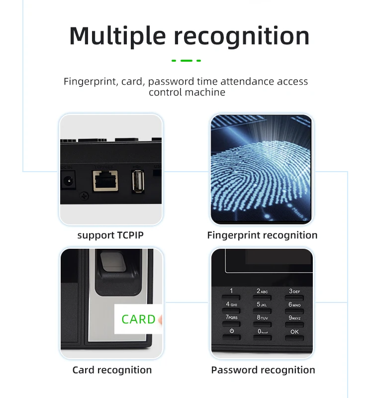 GPRS Wifi TCP/IP RS485 Fingerprint Time Recorder Finger print Staff Biometric Attendance Machine With Cloud Software
