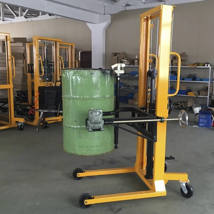 
mingfeng semi electronic oil drum truck for 55 gallon oil drum forklift with scale for warehouse for container 