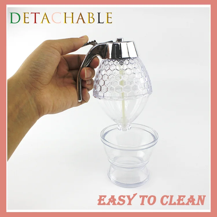 New Arrival Honey Dispenser Transparent Honey Bottle Wholesale Honey Jar With Handle