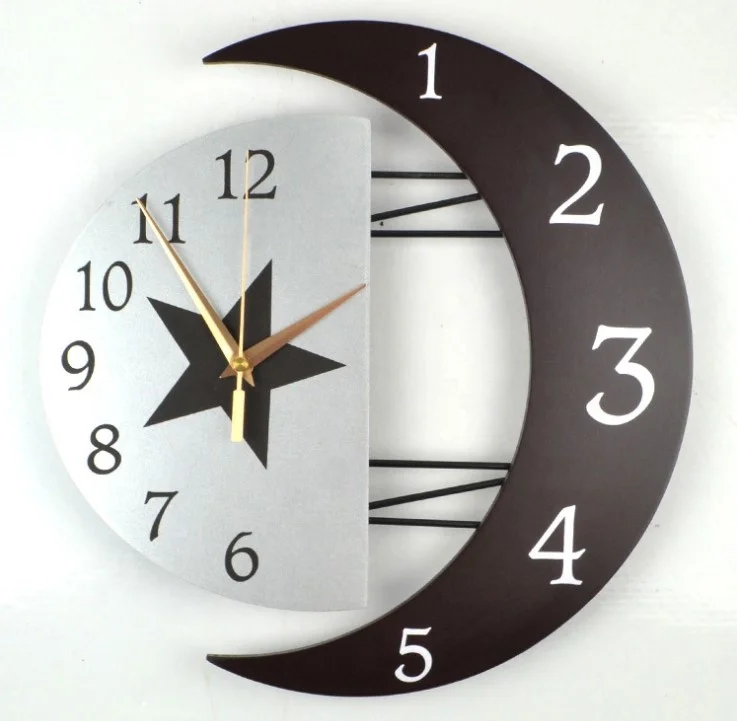 Wholesale Fashion Creative Roman numerals Silent living room Quartz wall clock