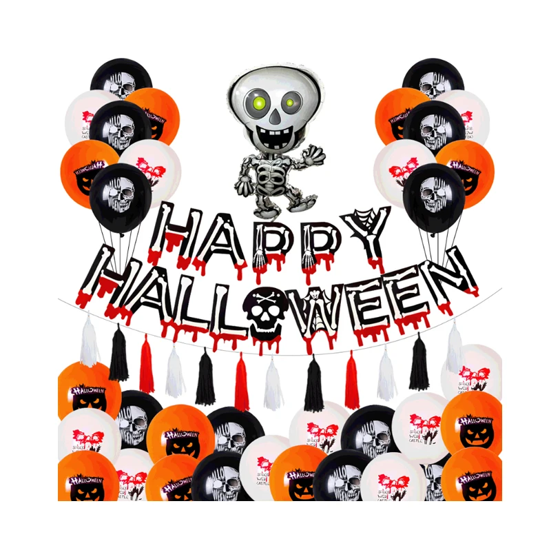 Manufacturer Wholesale New Design Halloween  Party Decoration  Balloons Set
