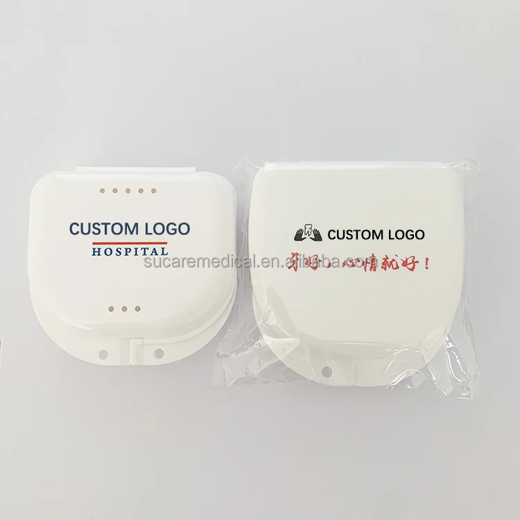 Plastic Colorful Orthodontic Aligner Brace Box Portable Dental Retainer Case