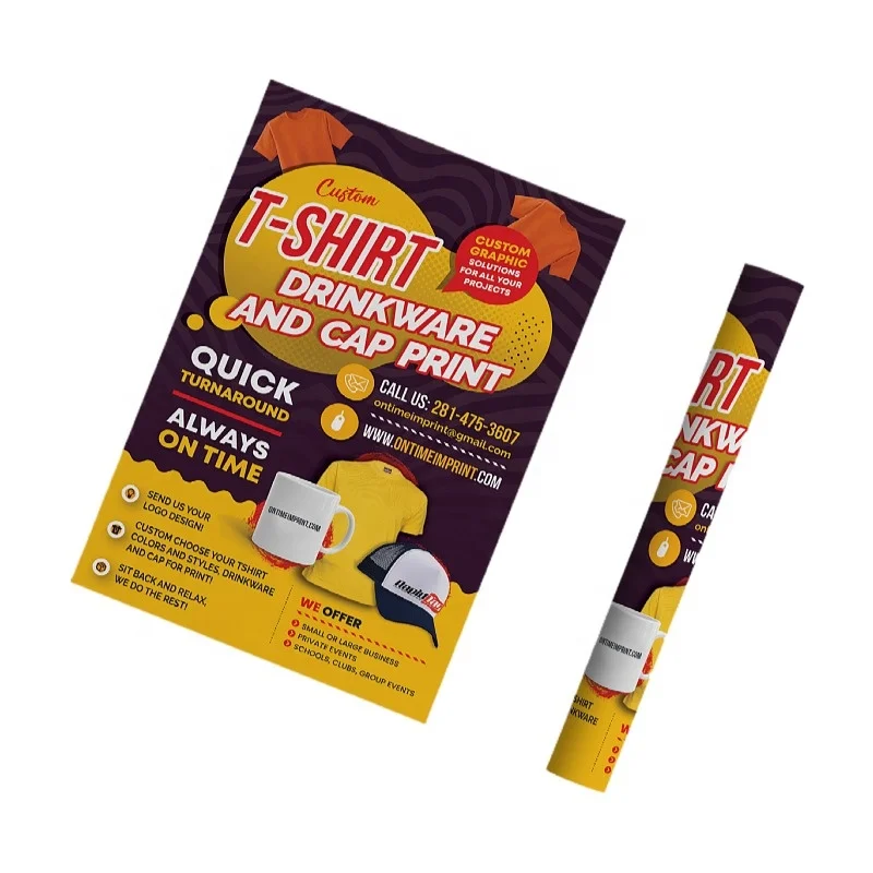 Custom coloring advertising flyer leaflet