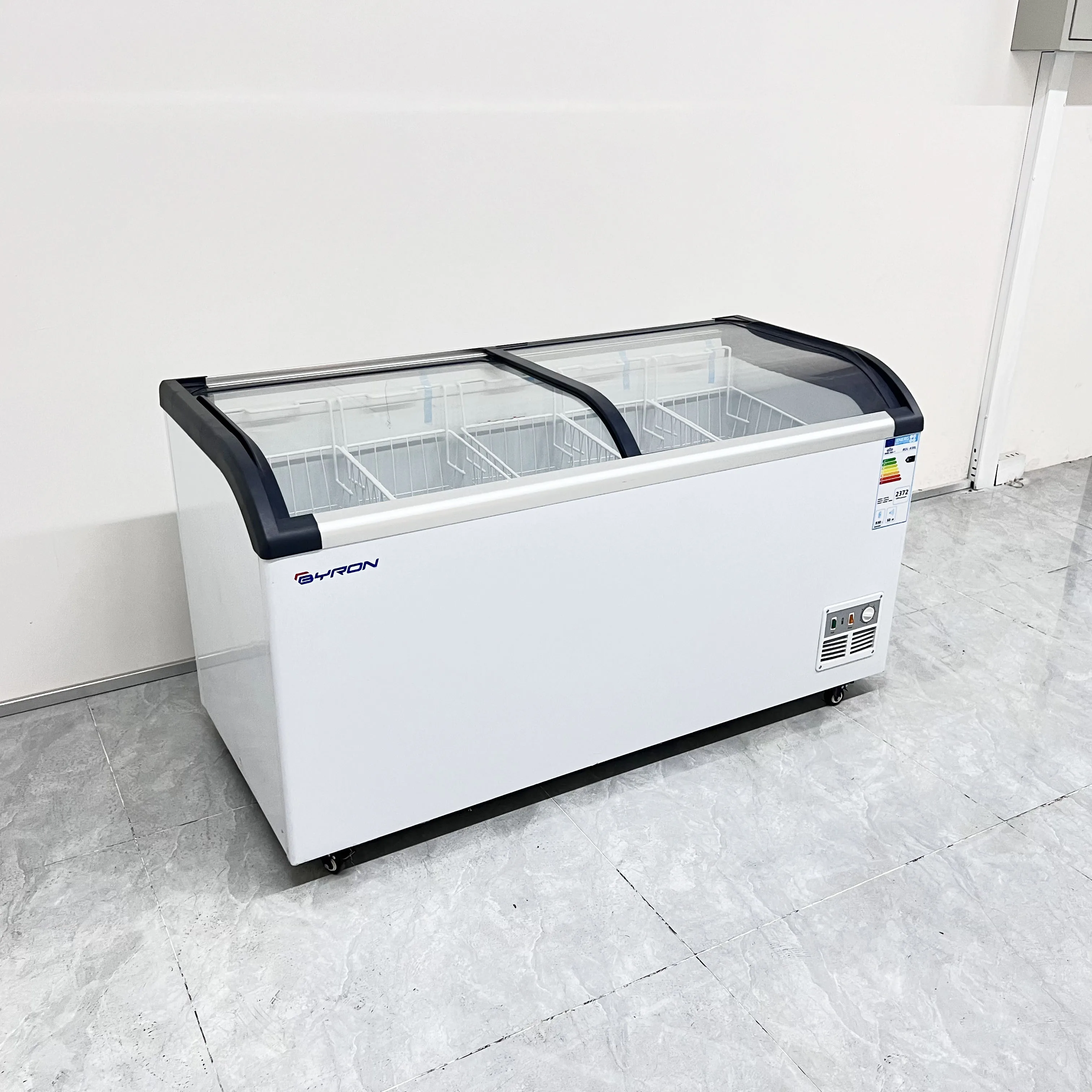 Wholesale Customized Good Quality Commercial Home Supermarket Ice Cream Fridge Deep Horizontal Display Freezer