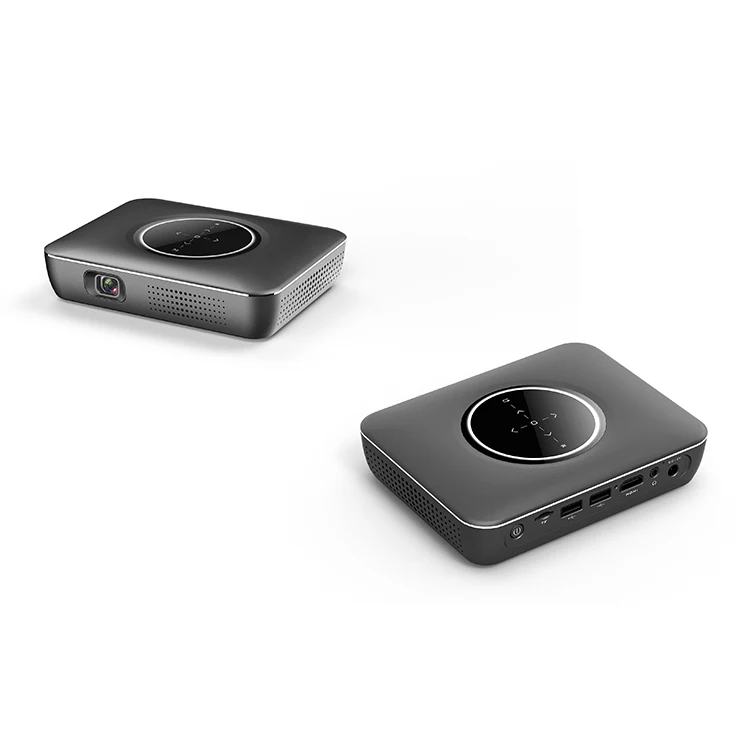 Android 7.1 Remote Focusing Grey Cheap Home Theater Mini Pocket Projector