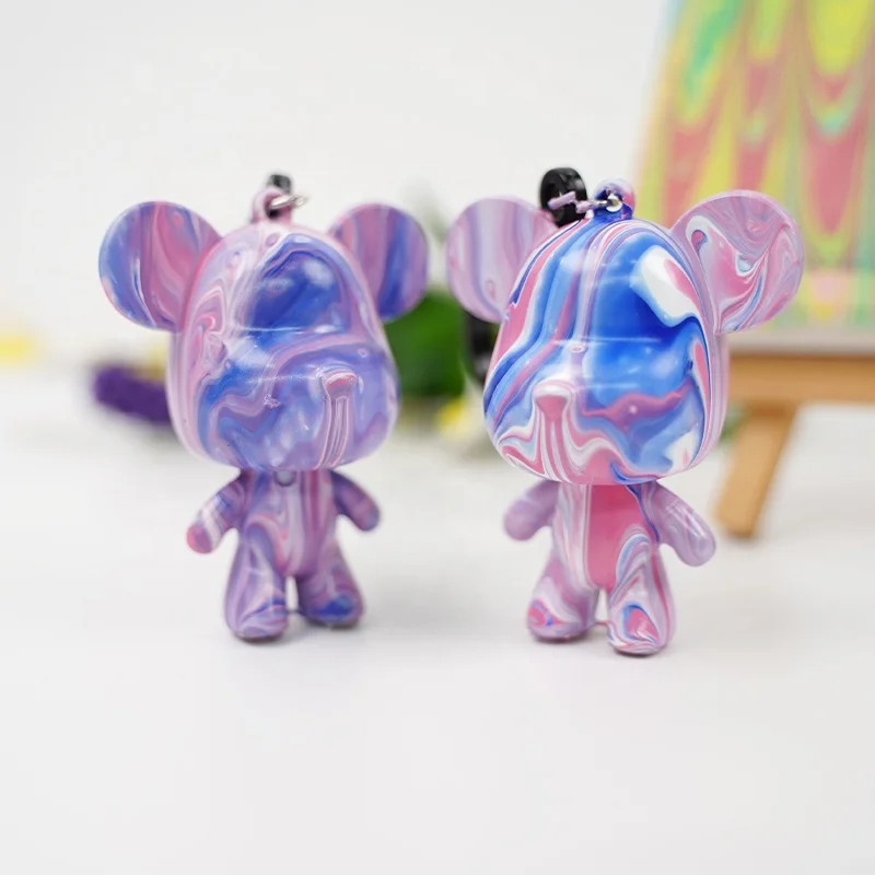 Лидер продаж, художественное ремесло, Подарочная модель, украшение, жидкий медведь, самодельный медведь ручной работы, жидкий медведь, брелок, жидкий медведь для розлива краски, набор