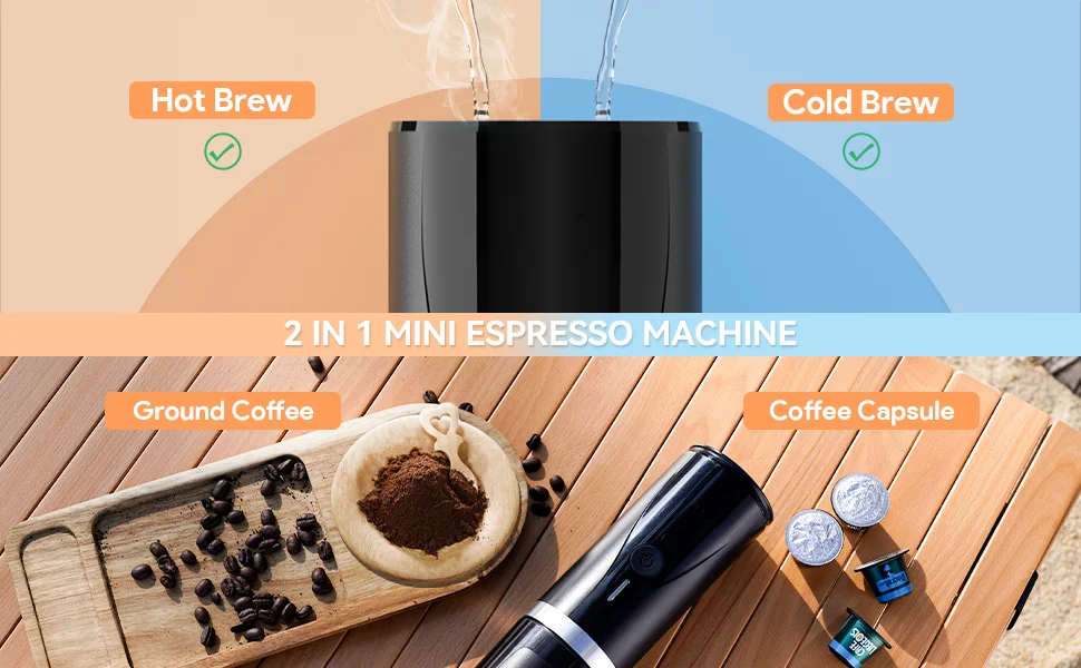 Dropshipping Portable Travel Espresso Machine Maquina De Cafe Espresso Car Coffee Machine/portable Coffee Maker