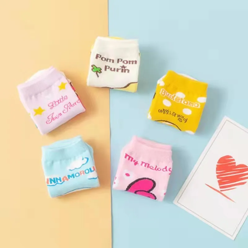 Wholesale Japanese Fashion Cartoon Anime My Melodis Socks Girls Kulomis Cozy Cotton invisible Ankle Socks for Women