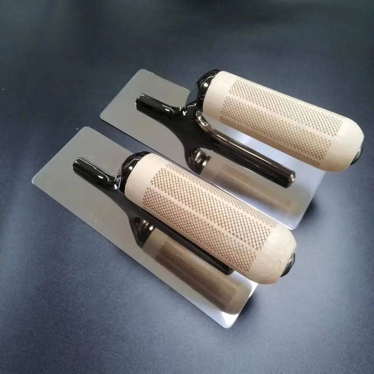 High Performance 12pcs Flexible Stainless Steel Trowels Putty Plaster Trowel Finishing Tools With Wood Handle