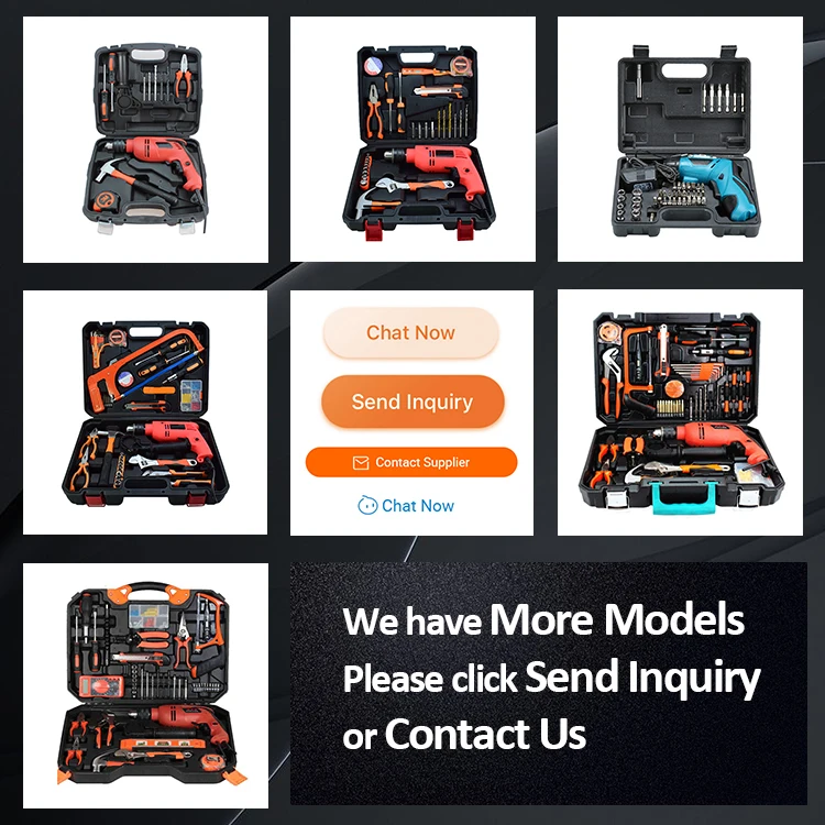 120 pcs household electrical tools and equipment electric tools box with drill power drill tool kit set