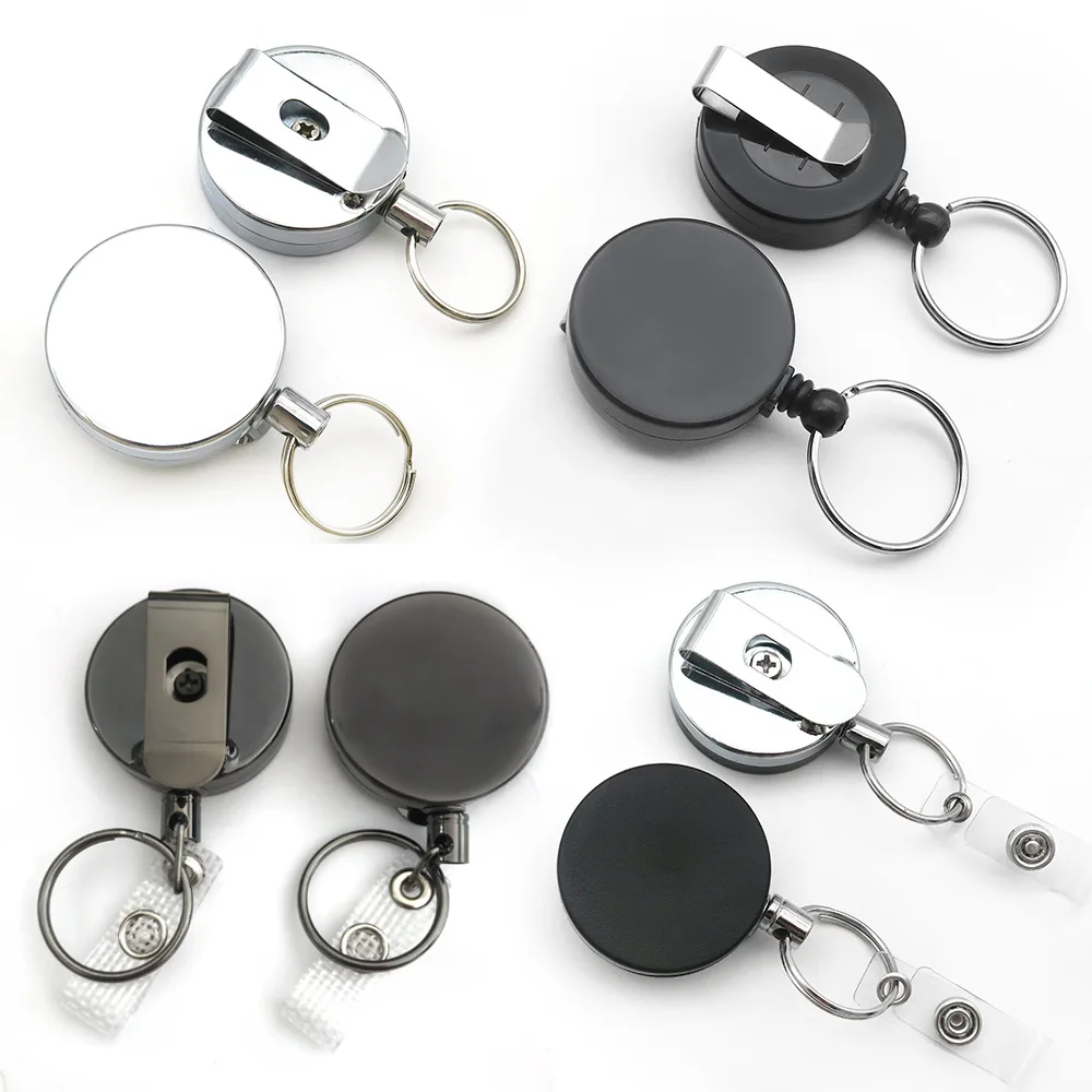 Animal Silicone Retractable Anime Cat Baby Feet Nurse Yoda Badg Holder Nurs Belt Clip Carabiner Key Pull Badge Reel