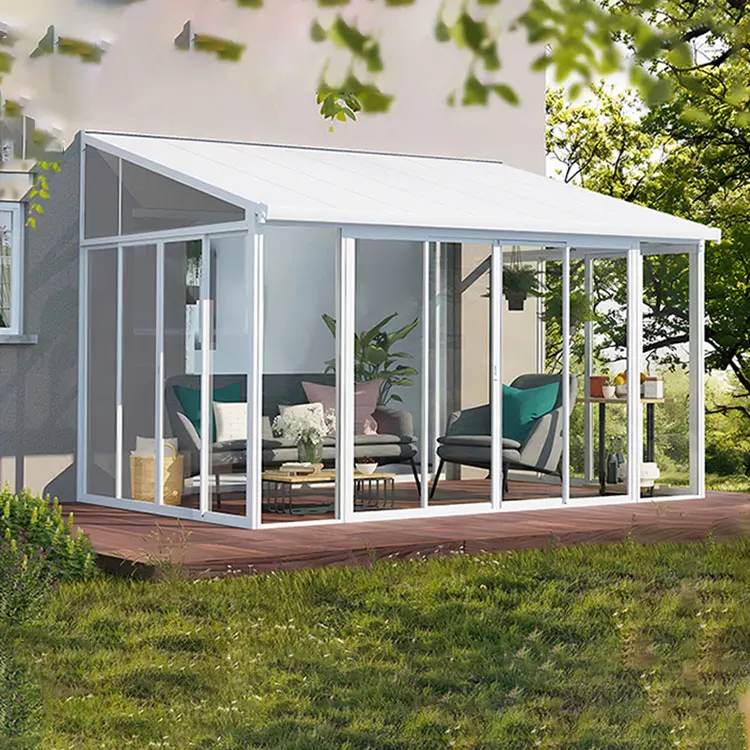 Garden Sun Room Custom Broken Bridge Aluminum High Quality Outdoor Villa Balcony Courtyard Glass Sunroom House