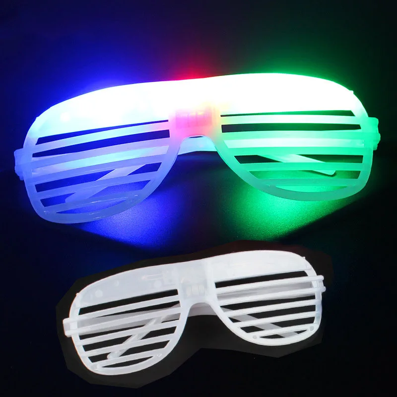 LED Glasses 6 Colors Light Up Glasses Shutter Shades Glasses Led Party Sunglasses Glow in Dark Party Favors Neon Carnival Party