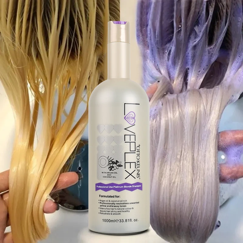 Coconut Oil Professional Salon Treatment Anti- brassy Purple Toner Shampoo For Blonde Hair Keep No Yellow Effect